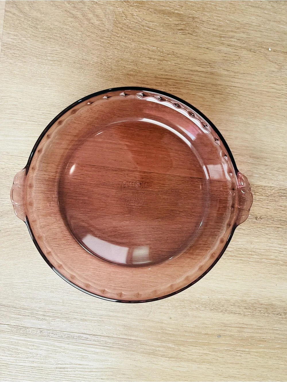 Pyrex Rose Glass Pie Dish